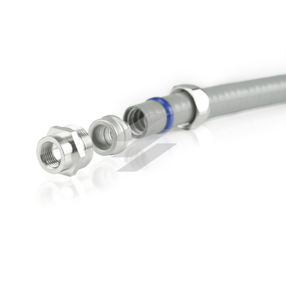 З'єднувач 'металорукав - внутрішня різьба' ø15,5мм - М16х1.5, Stilma